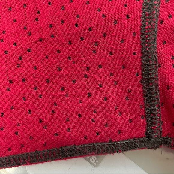 Chico's Red Black Stripe Knit long Sleeve Cotton Blend Turtleneck Top 2 - Picture 7 of 7